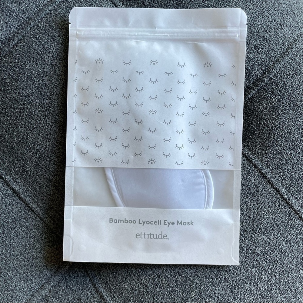 ettitude Bamboo Lyocell Eye Mask in Feather White NWT